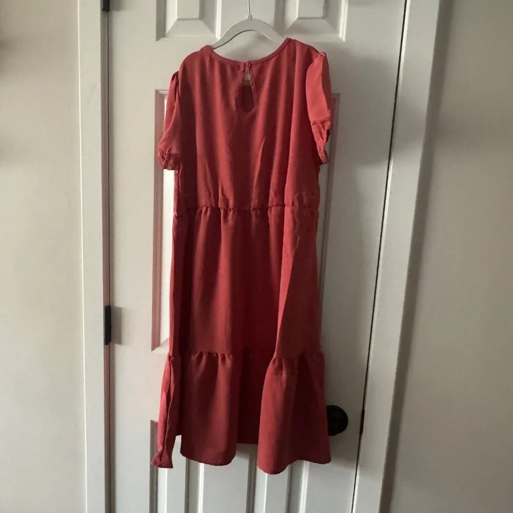 NWOT Love Ellie Girls Salmon Dress Size L 12/14